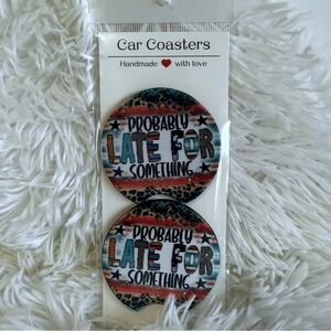 🫟 2/$15 Western Style Car Coasters Set